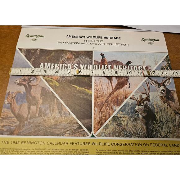 1980s Vintage Remington Dupont Calendar Lot of 3 Hunting & Wildlife Memorabilia - Picture 8 of 10